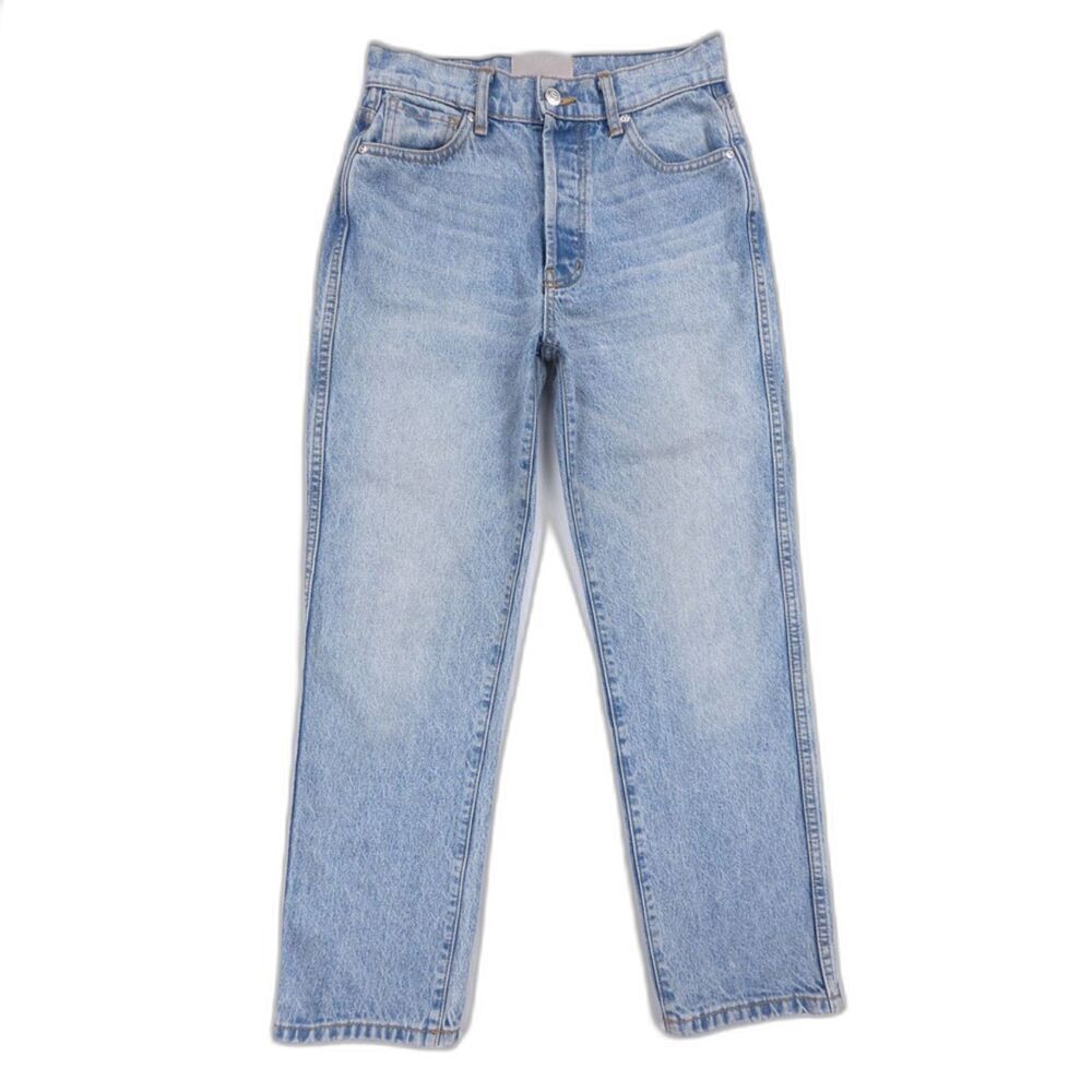 REVICE 90s Straight Leg Crop Jeans Y2k Clean Girl Minimal Boho E-Girl Baddie 28